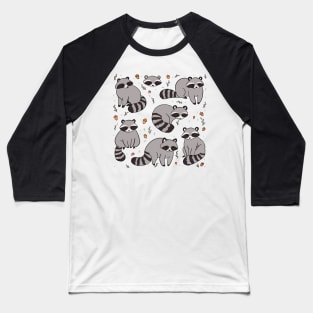 Cute raccoon illustration Baseball T-Shirt